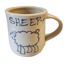 Handcrafted Ceramic Sheep Mug 10 oz Coffee/Tea Cup Sheep Design Unique - £17.68 GBP