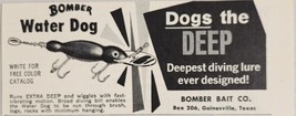 1966 Print Ad Bomber Water Dog Fishing Lures Gainesville,Texas - £8.90 GBP