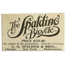 Spalding Bicycles 1894 Advertisement Victorian LB Manufacturing Bikes # ADBN1w - £9.64 GBP