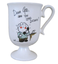 Dear God Kids coffee tea cocoa mug vintage 1982 "Are you long distance" Enesco - $17.81