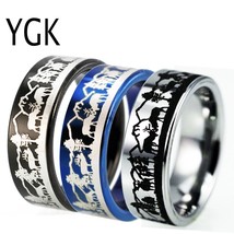 Jewelry Mens Tungsten Wedding Ring For Women Fashion Engagement Animal Buck Ring - £29.27 GBP