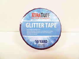 Glitter Tape XtraTuff Duct Self Adhesive Easy Stick &amp; Peel 10 Yard Rolls... - £6.26 GBP