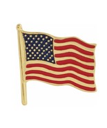 14K White or Yellow Gold American Flag Pin - $6,572.39 MXN