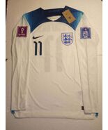 Marcus Rashford England 2022 World Cup Match Slim Home Long Sleeve Socce... - $90.00