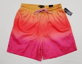S-5&quot; INC &#39;QUICK DRY&#39; Yellow Orange Pink OMBRE Swim Trunks Shorts 28-30&quot; - £15.57 GBP