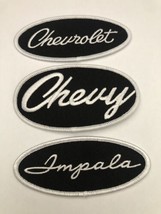CHEVROLET CHEVY IMPALA SEW/IRON PATCH EMBROIDERED SS LOWRIDER BLACK - £11.82 GBP