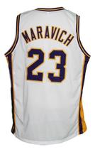 Pete Maravich #23 College Basketball Jersey New Sewn White Any Size image 2