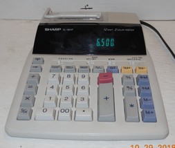 Sharp EL-1801P 12 Digit Display Desk Calculator Adding Machine Two-Color - $49.45