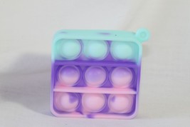 Novelty Keychain (new) SQUARE SILICONE - MINT GRN, PURPLE &amp; PINK, COMES ... - $7.27
