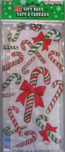 Christmas Candy Cane 20 ct Cello Gift Bags with Twist Ties - £3.15 GBP