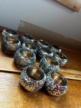 Lot of 12 SIlver Sequin Silvertone Round Napkin Rings – 1 and 1/8th’s inches wid - £11.76 GBP