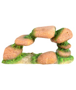Round Rock Arch Aquarium Ornament – Natural Resin Decor – Fish-Safe Shelter - $21.99