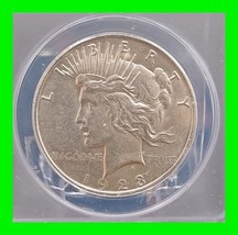1923 Peace Silver Dollar $1 ~ Graded AU-55 About Uncirculated  - $54.44