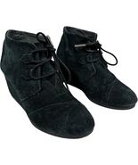 Toms Womens Navy Blue Suede Lace Up Ankle 2.5 inch Wedge Booties 1001295... - €18,96 EUR