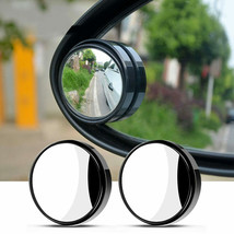 2PCS Side Rear View Blind Spot Mirror HD Universal Auto 360 Wide Angle Convex - £11.79 GBP