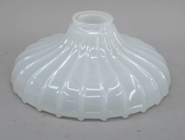 Antique Opal Glass Scallop Edge Sheffield Style Fixture Shade 2.25&quot; Fitter 30&#39;s - £78.14 GBP
