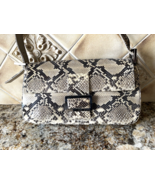 Stuart Weitzman Brown/Tan Snakeskin Baguette Purse Handbag - €46,91 EUR
