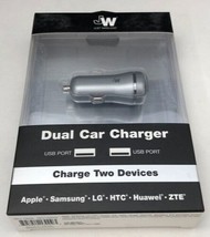 NEW Just Wireless 13009 Dual USB Port Car Charger for Most Devices Slate Gray - £6.73 GBP