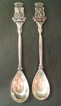 Two Antique Dutch Royal Family Crest Sterling Spoons - £27.97 GBP