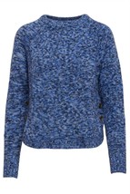 Autumn Cashmere Tweed Buttoned Shirttail Blue - $5,630.33 MXN