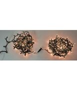 *E6) Mixed Junk Drawer Lot of 2 White 30ft Christmas Lights - $9.89