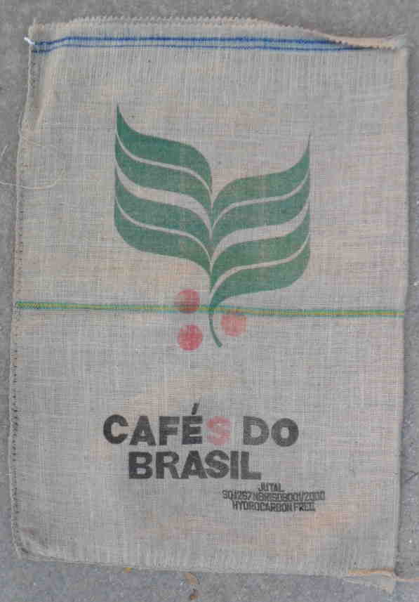 Coffee House Deco Wall Art Brazil Collectable Burlap Jute Coffee Bean Ba... - $14.99