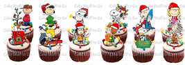 Charlie Brown Christmas CupCake Toppers Decoration - £11.84 GBP