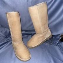 Ugg Sand Sheepskin Twinface Suede Boot Classic Tall Ii, S/N 5815 Women Size 8 - £95.10 GBP