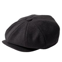JANGOUL Men Winter  Blend 8 Panel Newsboy Cap Tweed Beret Cabbie Hat Snap  Flat  - £74.61 GBP