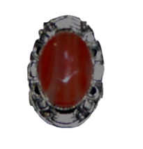 VTG. Red Agate Gem Stone Ring Adjustable Size 6-8 Southwest Natural Cabo... - £19.43 GBP