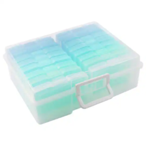 Photo Storage Box for 1600 Pictures BLUE Organizer Acid-Free Cases Keeper Pics - £23.59 GBP