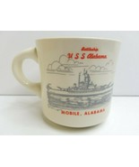 Battleship USS Alabama Mobile VTG 3.25&quot; Navy Veteran Memorial USA Coffee... - £23.11 GBP