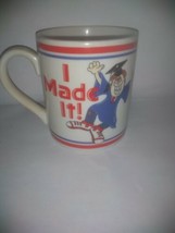 I Made It Graduate Graduation Coffee Mug Tea Cup Vintage 80s - £7.90 GBP