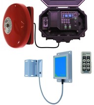 Long Range Wireless Magnetic Gate Contact Alarm - Alert with Loud Outdoor Bell - £242.38 GBP