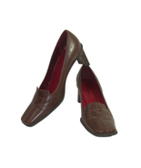 Jonathan Martin Shoes Pumps Womens Size 8 Brown Leather Classic Heeled - $12.86