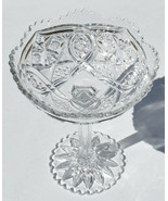 VTG EAPG Compote Early American Pattern Glass Tall Crystal Compote Pedes... - £30.71 GBP