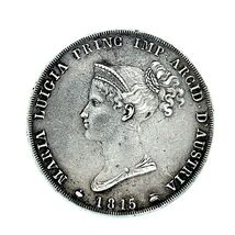 1815 Italian States PARMA 5 Lire Maria Luigia In VF+ Very Fine+ Conditio... - $843.32