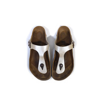 BIRKENSTOCK 39 &#39;GIZEH&#39; Sandals Beige Pearl Birkoflor L 8 Regular - $64.00