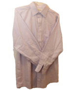 Men&#39;s Dress Shirt Gold Label Roundtree &amp; Yorke Purple Herringbone 15.5 /33 - $12.84