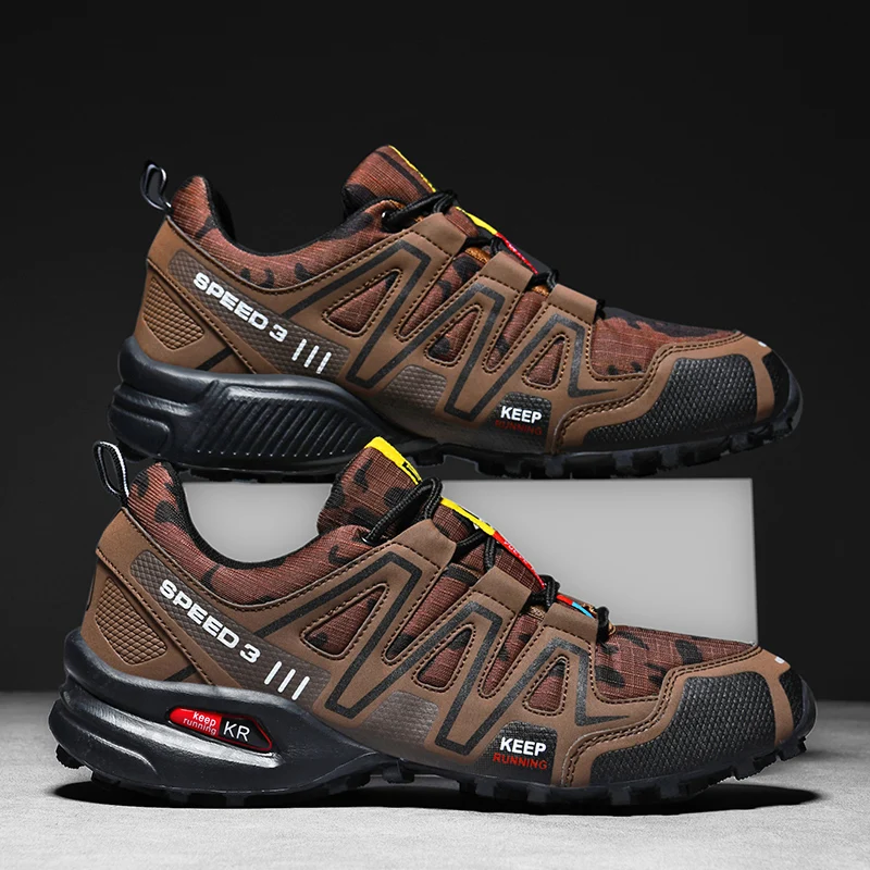 Hiking Shoes For Men Luxury Designer Non-Slip Waterproof Outdoor Sports Walking  - £27.94 GBP