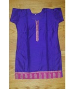 Women&#39;s Cotton Silk Blend Dark Purple Tunic Shirt Blouse Top  Size M  NWOT - $14.36