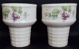 Pfaltzgraff Grapevine Ice Cream Cone Shaped Dishes  - £7.10 GBP