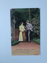 Bamforth Postcard Happy Couple In Love Romance Posted Norwalk Ohio 1910 - £4.70 GBP