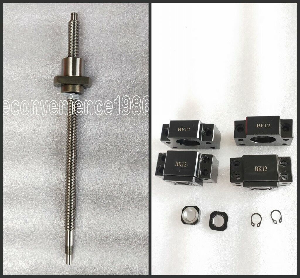 Anti-backlashed SFE1616--500 mm Ballscrew &amp; BF12/BK12 CNC Kit - $72.41
