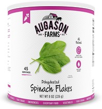 Augason Farms Dehydrated Spinach Flakes #10 Cans Emergency Prep Veggie, 25 Years - £23.17 GBP