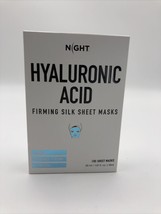Night Skincare Hyaluronic Acid Anti-Aging Silk Sheet Masks 10 Count EXP 10/2026 - £20.66 GBP