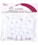 Pom-Poms .75 inch Inch 45 Per Pkg White - $1,067.25 MXN