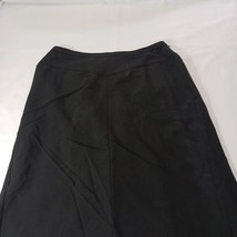 Dressbarn Women's Back Zipper Pull On Flare Black Skirt Size 16 Waist 36" image 5