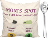 Mother&#39;s Day Gifts for Mom Her Women, 2-Pocket Mom’S Spot Throw Pillow C... - £16.74 GBP