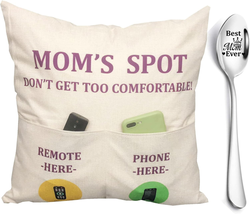 Mother&#39;s Day Gifts for Mom Her Women, 2-Pocket Mom’S Spot Throw Pillow Covers 18 - £16.74 GBP
